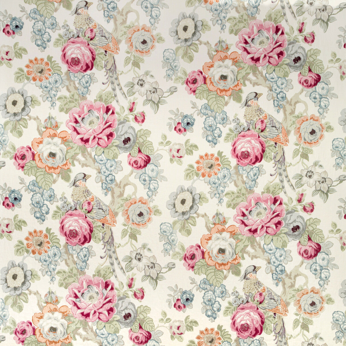 Avondale Print fabric in berry/slate color - pattern 2020181.9722.0 - by Lee Jofa in the Avondale collection