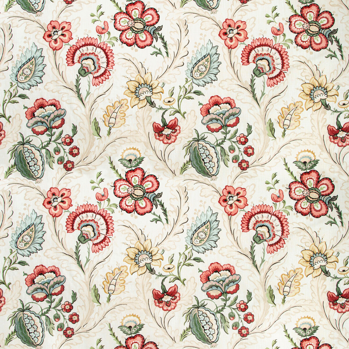 Wimberly Print fabric in berry/gold color - pattern 2020186.940.0 - by Lee Jofa in the Avondale collection