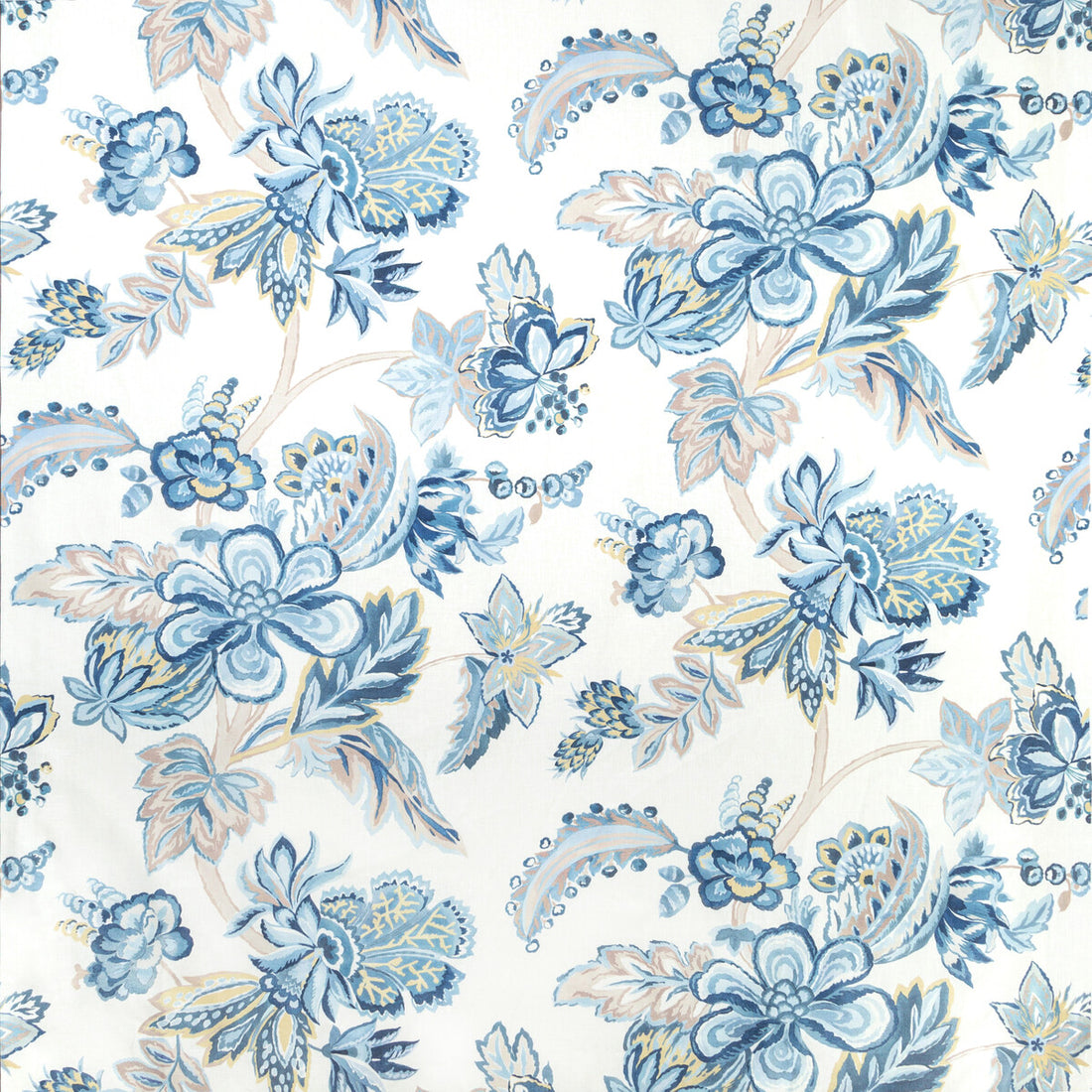 Augustine Print fabric in blue color - pattern 2020191.515.0 - by Lee Jofa in the Avondale collection
