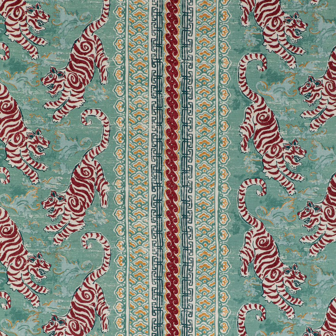 Bongol Print fabric in aqua color - pattern 2020197.1394.0 - by Lee Jofa in the Mindoro collection