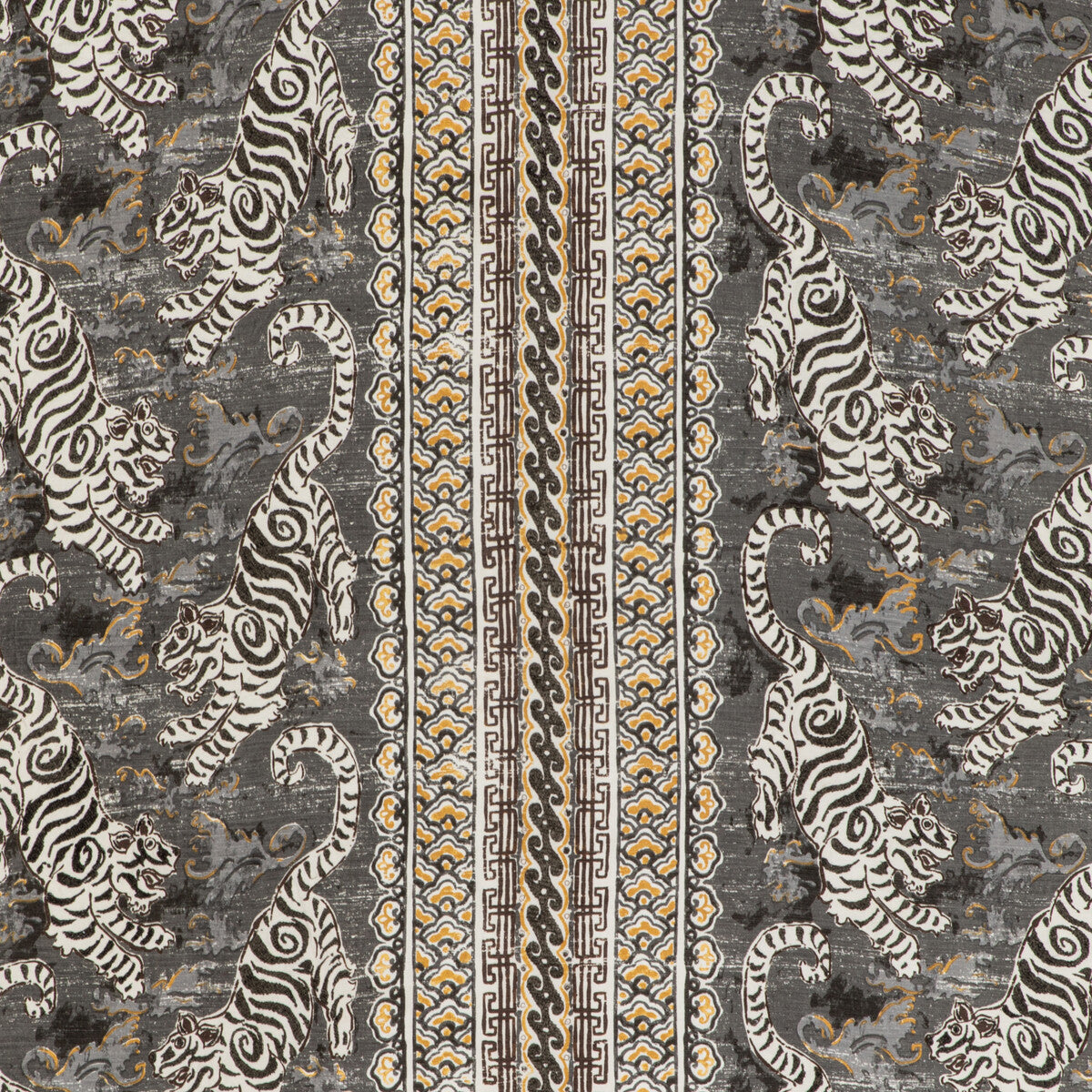 Bongol Print fabric in charcoal color - pattern 2020197.2146.0 - by Lee Jofa in the Mindoro collection
