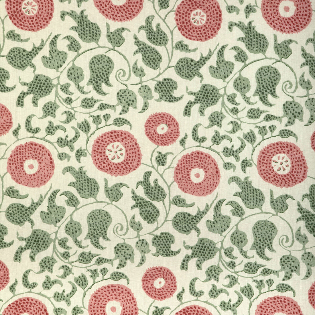 Eldora Print fabric in leaf/rose color - pattern 2020204.73.0 - by Lee Jofa in the Clare Prints collection