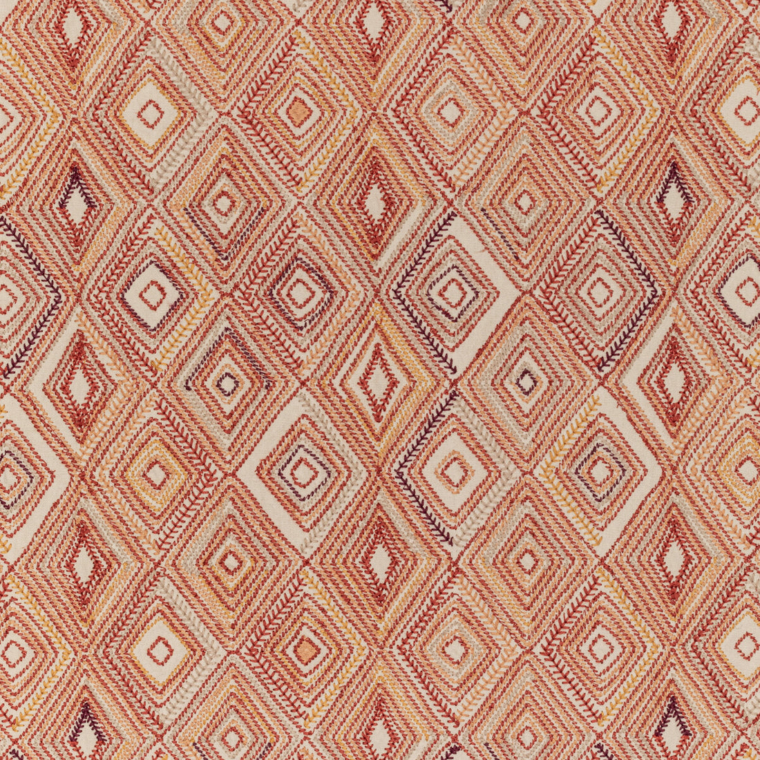 Bowen Embroidery fabric in paprika color - pattern 2020208.24.0 - by Lee Jofa in the Breckenridge collection