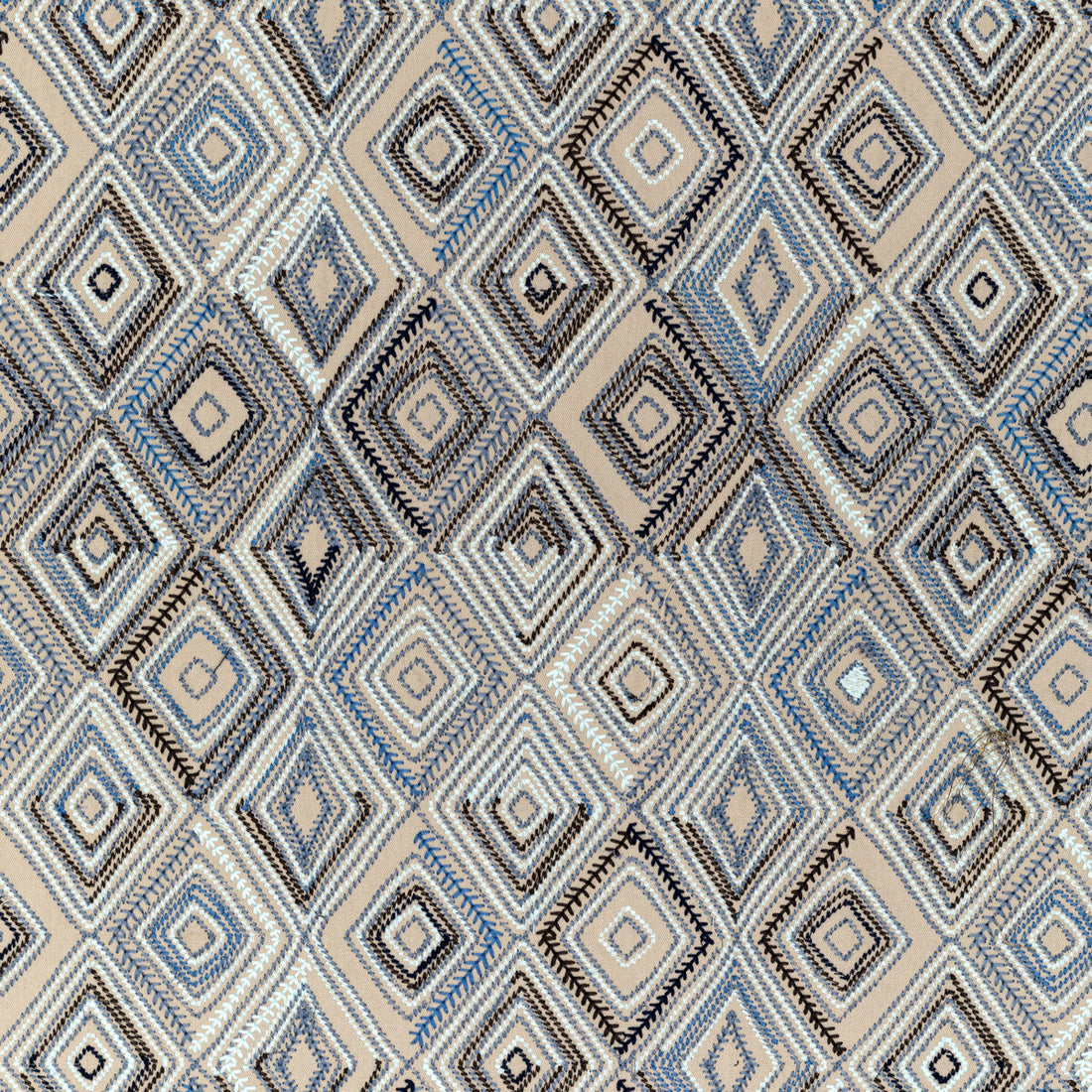 Bowen Embroidery fabric in denim color - pattern 2020208.505.0 - by Lee Jofa in the Breckenridge collection