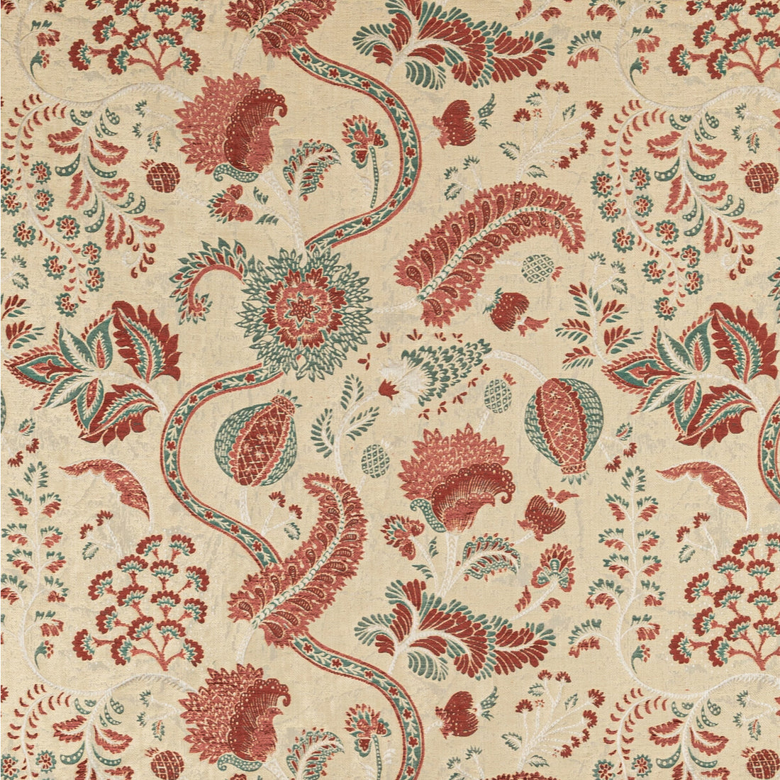 Jardin Bleu fabric in sand/rose color - pattern 2020213.194.0 - by Lee Jofa in the Oscar De La Renta IV collection