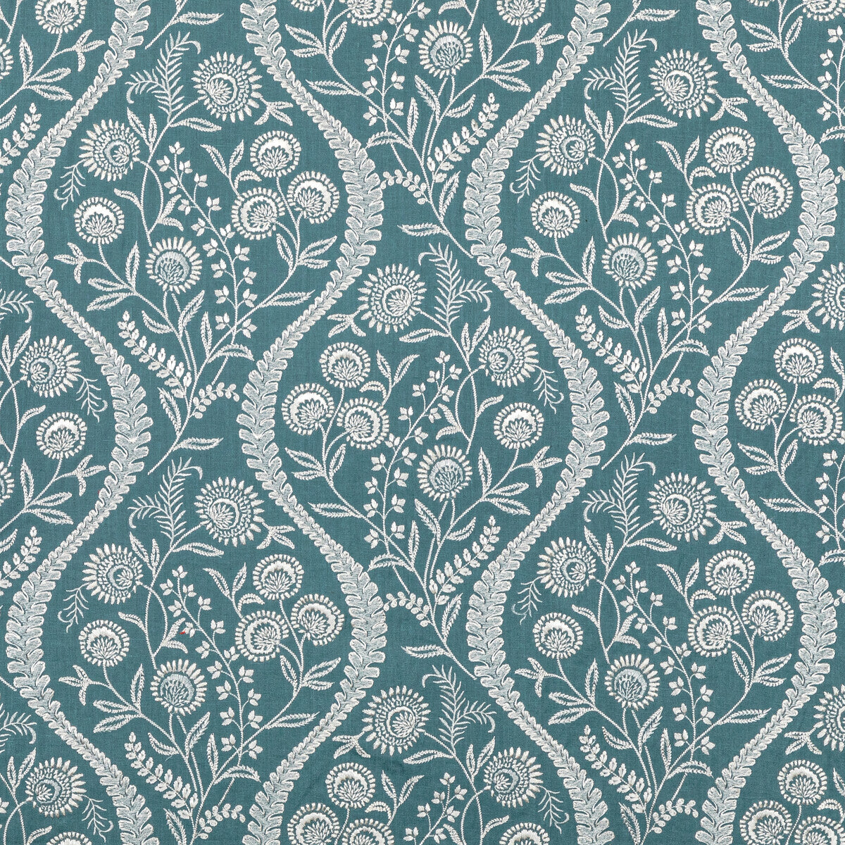 Floriblanca fabric in blue color - pattern 2020219.515.0 - by Lee Jofa in the Oscar De La Renta IV collection