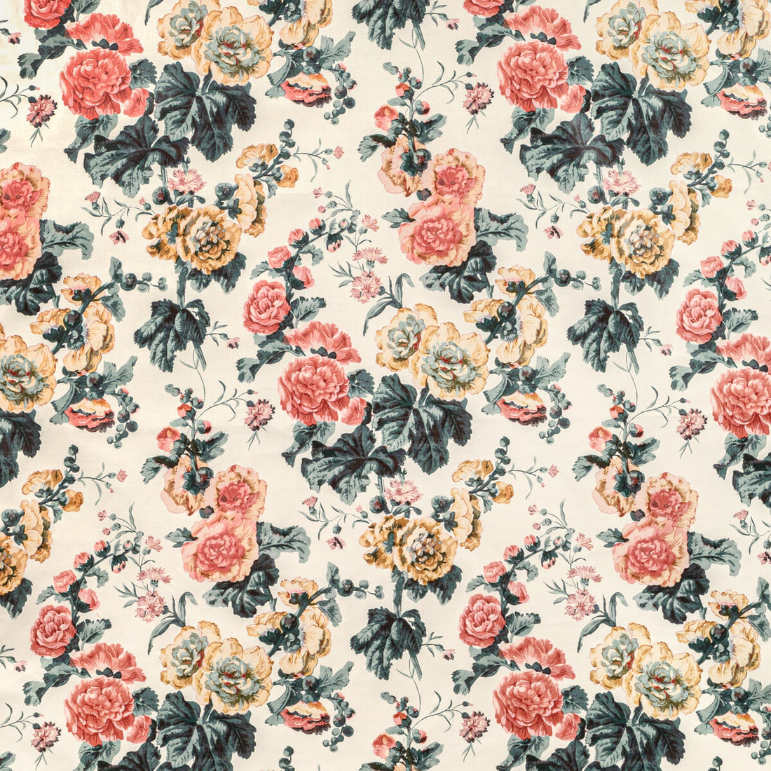 Upton Cotton fabric in tea/rose color - pattern 2020221.1617.0 - by Lee Jofa in the Oscar De La Renta IV collection