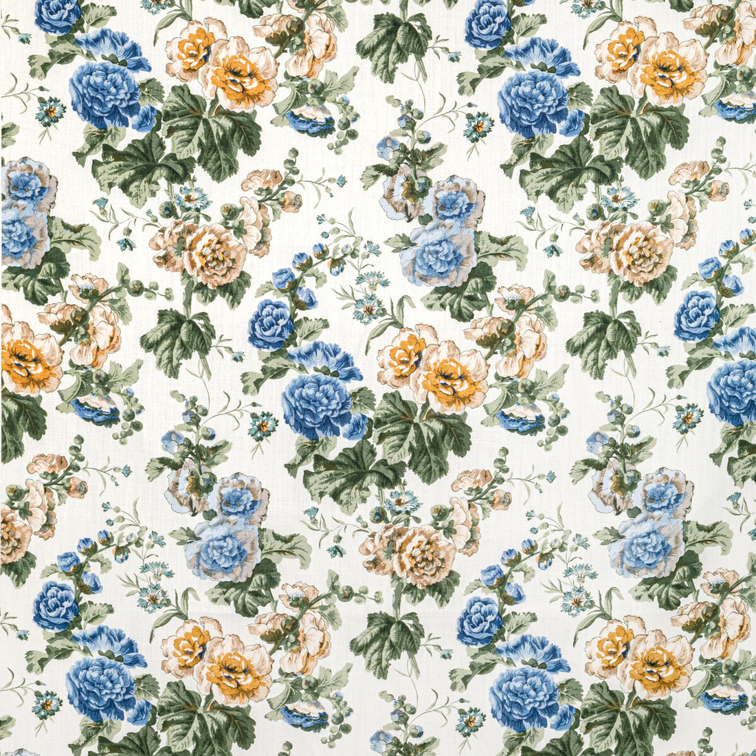 Upton Linen fabric in ivory/capri color - pattern 2020222.31.0 - by Lee Jofa in the Oscar De La Renta IV collection