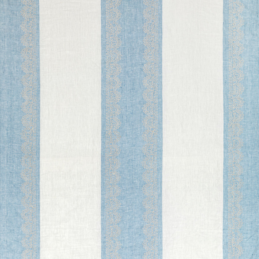 Banner Sheer fabric in denim color - pattern 2021123.5.0 - by Lee Jofa in the Summerland collection