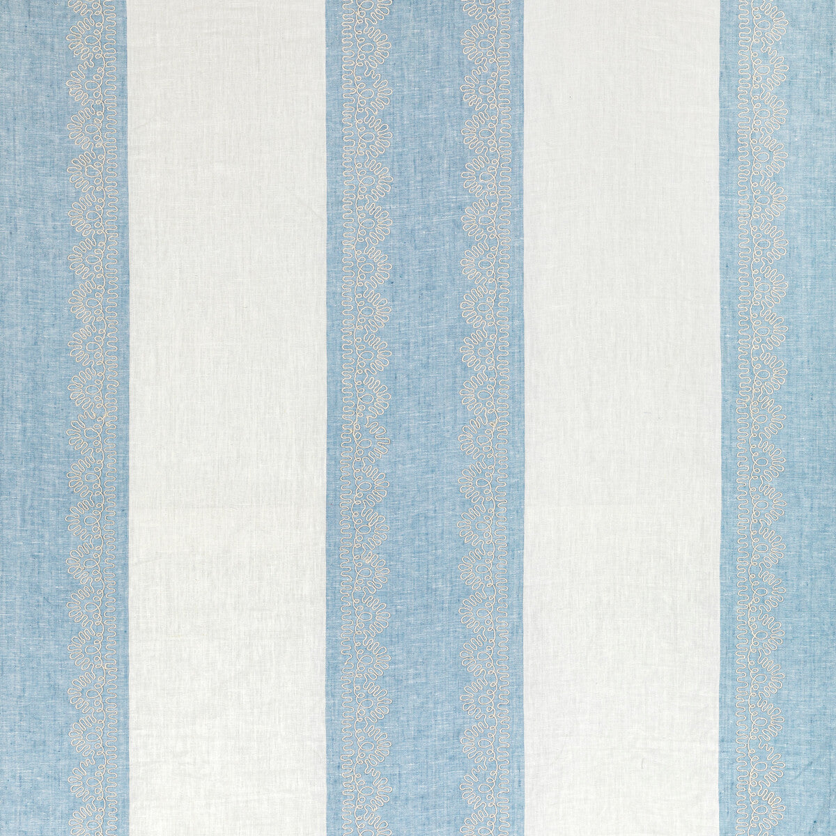 Banner Sheer fabric in denim color - pattern 2021123.5.0 - by Lee Jofa in the Summerland collection