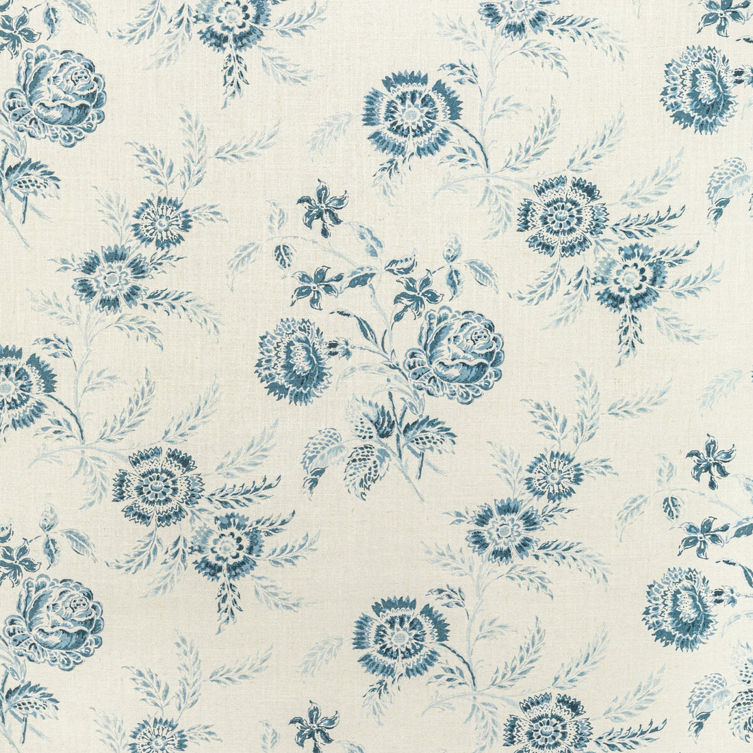Boutique Floral fabric in blue color - pattern 2022101.15.0 - by Lee Jofa in the Sarah Bartholomew collection