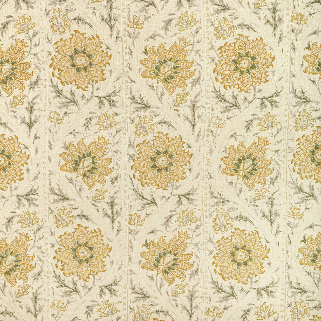 Calico Vine fabric in marigold color - pattern 2022102.411.0 - by Lee Jofa in the Sarah Bartholomew collection