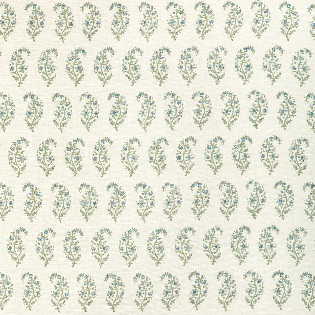 Indiennes Paisley fabric in sea color - pattern 2022107.530.0 - by Lee Jofa in the Sarah Bartholomew collection