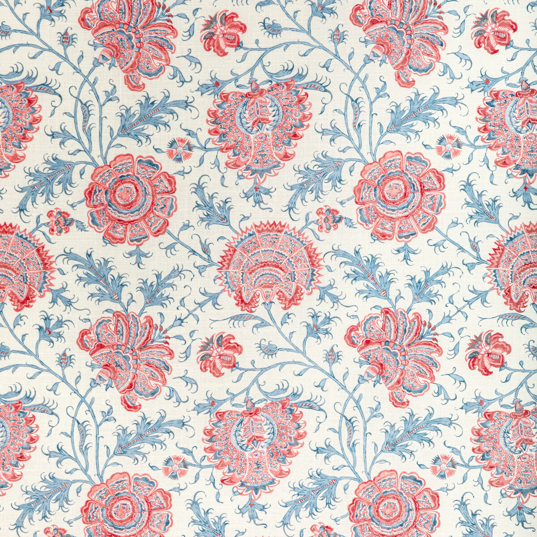 Indiennes Floral fabric in berry color - pattern 2022108.195.0 - by Lee Jofa in the Sarah Bartholomew collection
