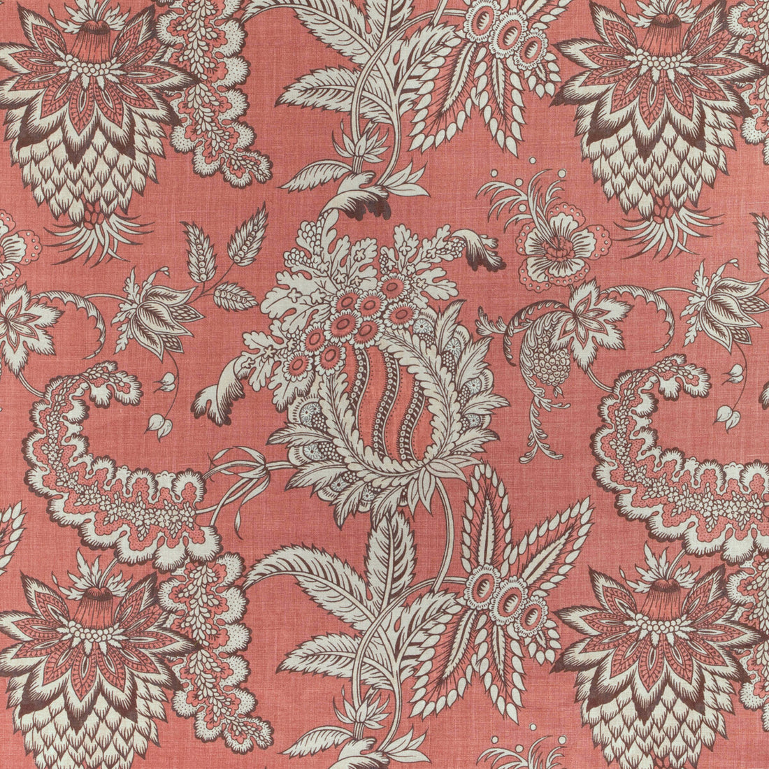 Jennings Print fabric in red color - pattern 2022115.19.0 - by Lee Jofa in the Bunny Williams Arcadia collection