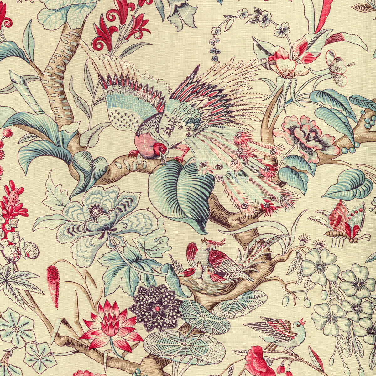 Greenfield Print fabric in multi color - pattern 2022116.915.0 - by Lee Jofa in the Bunny Williams Arcadia collection