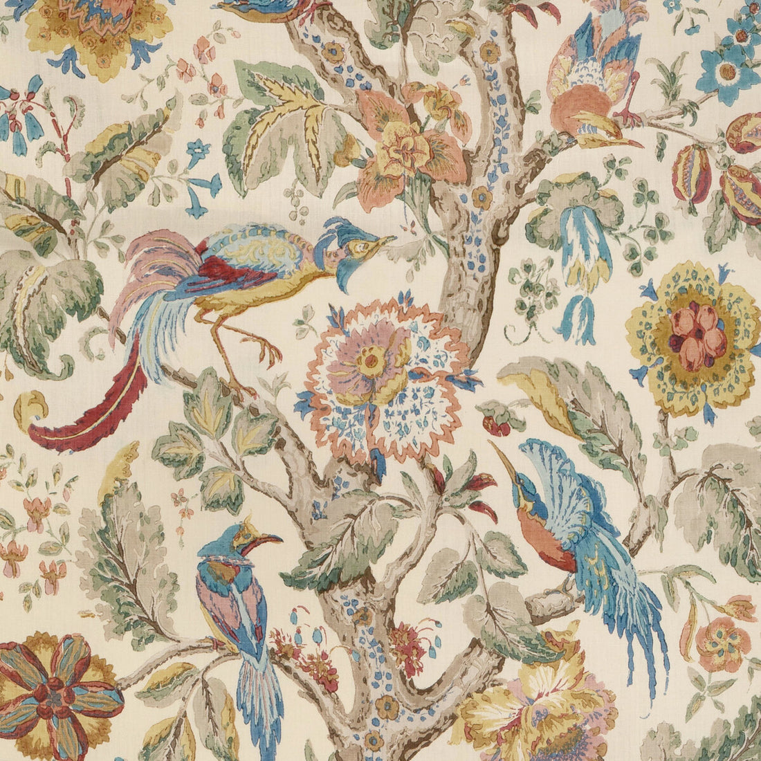 Tree Of Life fabric in denim/berry color - pattern 2023100.519.0 - by Lee Jofa in the Lee Jofa 200 collection