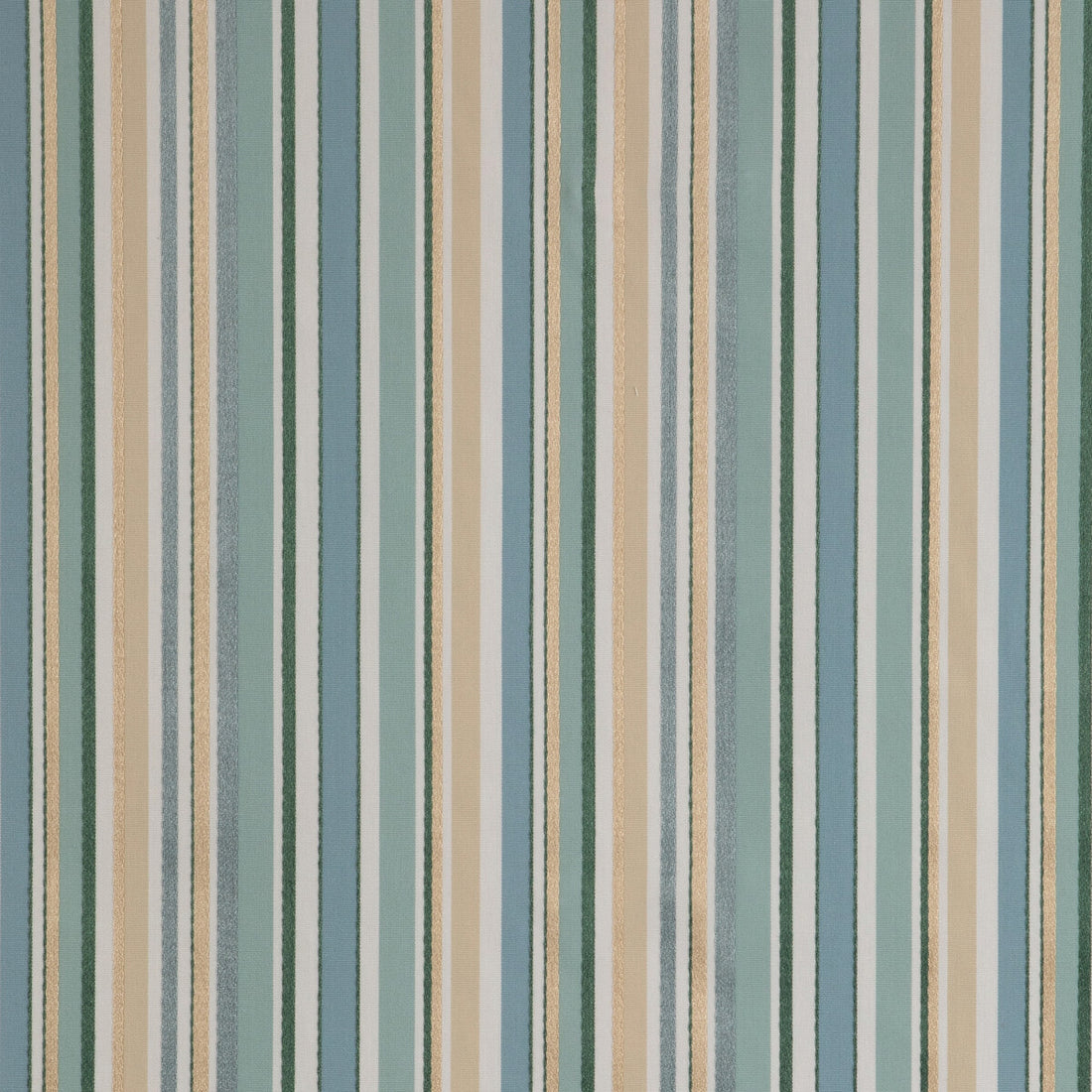 Siders Stripe fabric in aqua/sand color - pattern 2023103.1613.0 - by Lee Jofa in the Highfield Stripes And Plaids collection