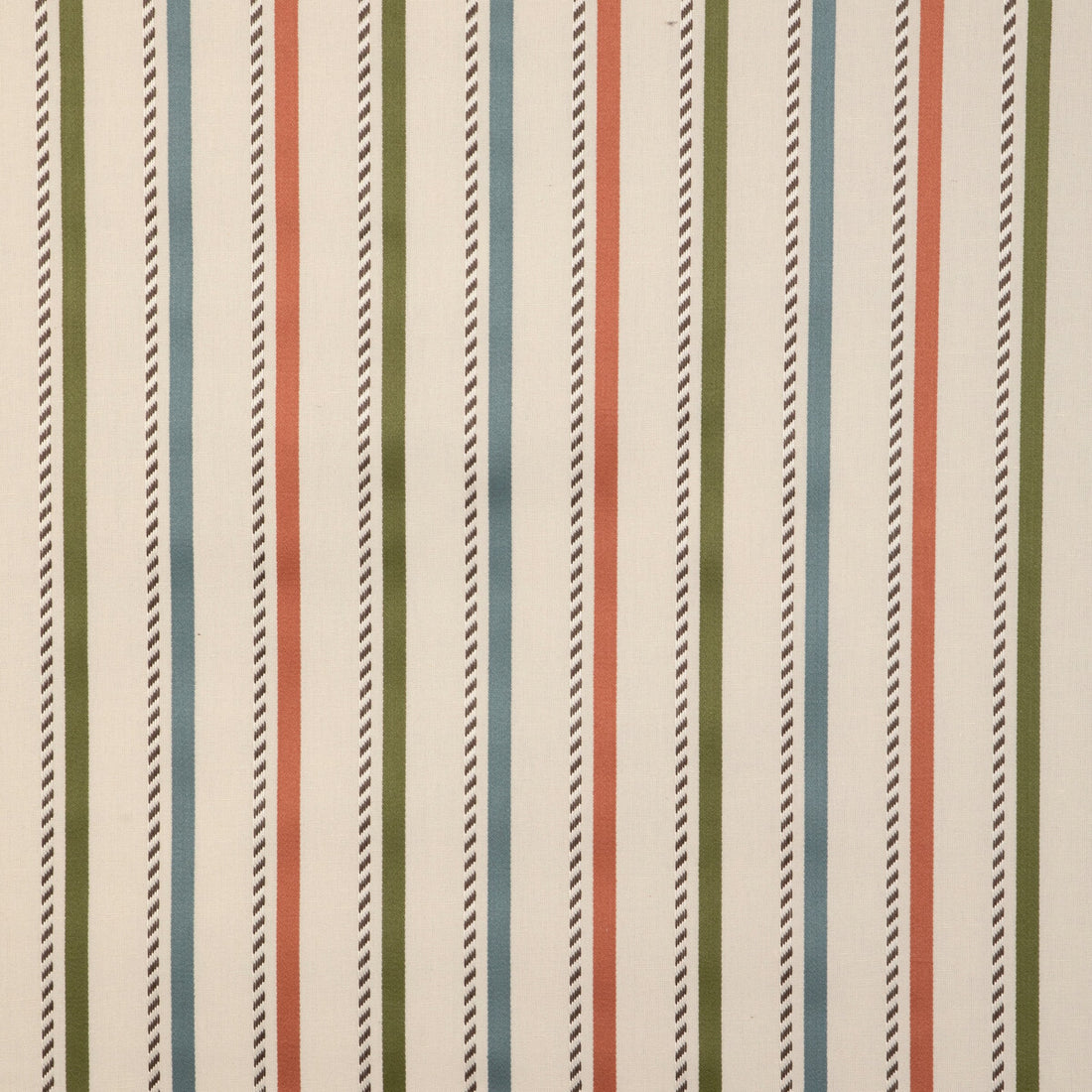 Buxton Stripe fabric in leaf/clay color - pattern 2023106.324.0 - by Lee Jofa in the Highfield Stripes And Plaids collection