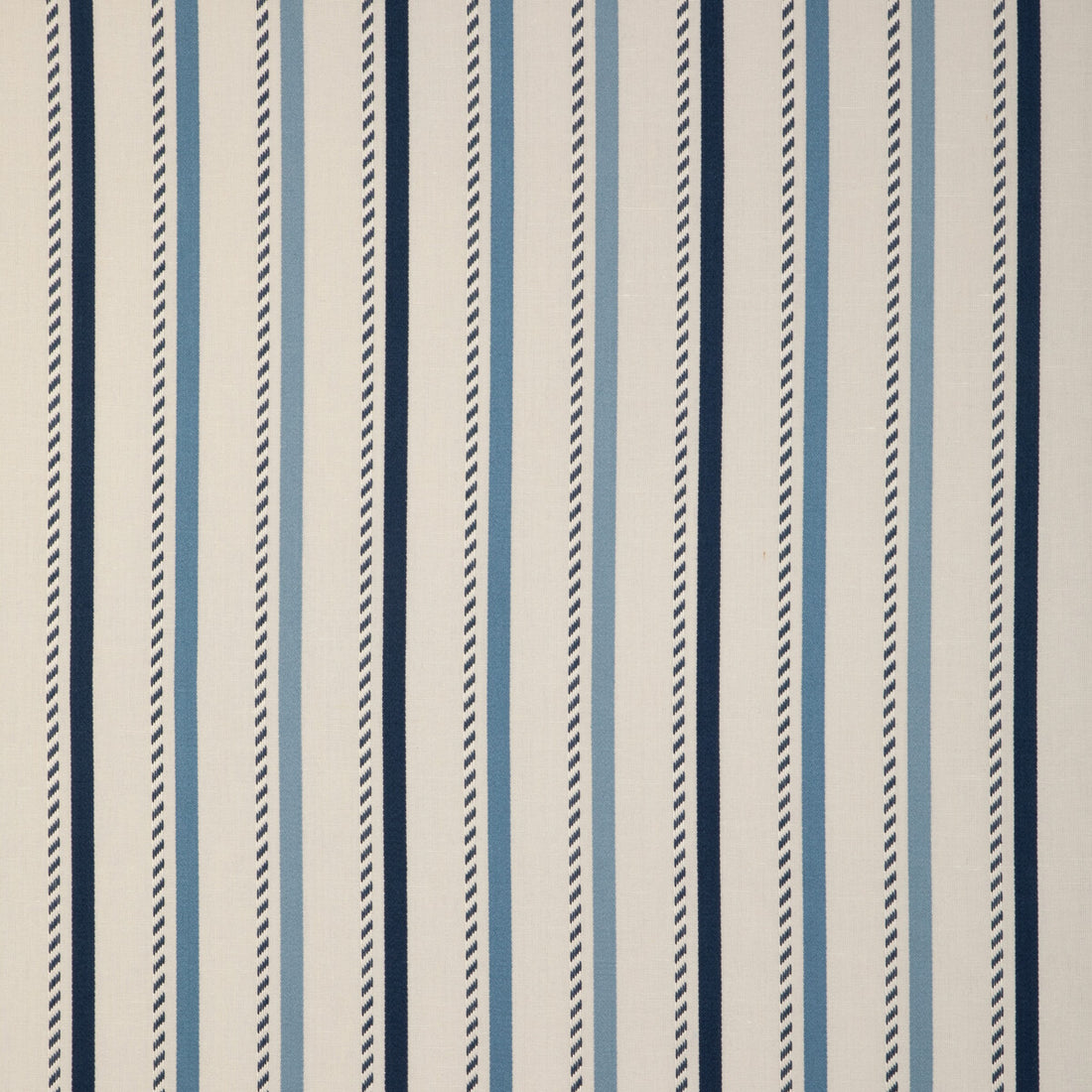 Buxton Stripe fabric in navy/sky color - pattern 2023106.550.0 - by Lee Jofa in the Highfield Stripes And Plaids collection