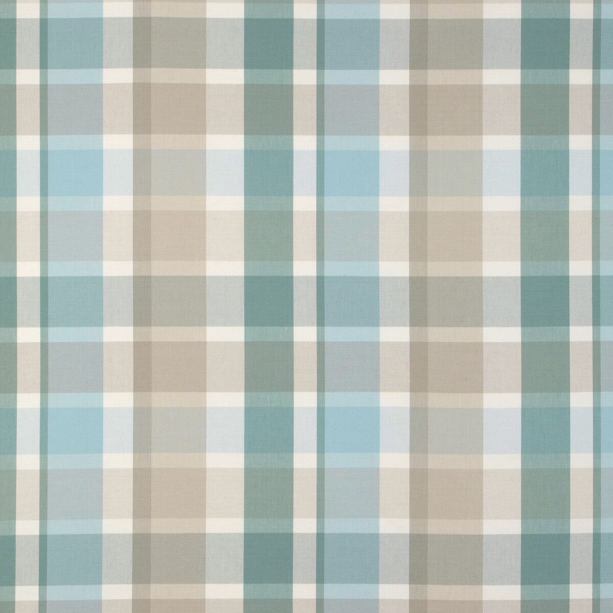 Fisher Plaid fabric in sky/stone color - pattern 2023107.1511.0 - by Lee Jofa in the Highfield Stripes And Plaids collection
