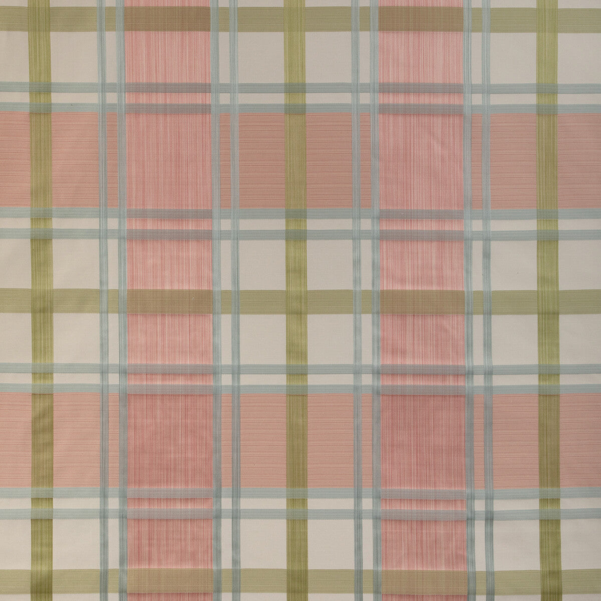 Davies Plaid fabric in petal/kiwi color - pattern 2023109.73.0 - by Lee Jofa in the Highfield Stripes And Plaids collection