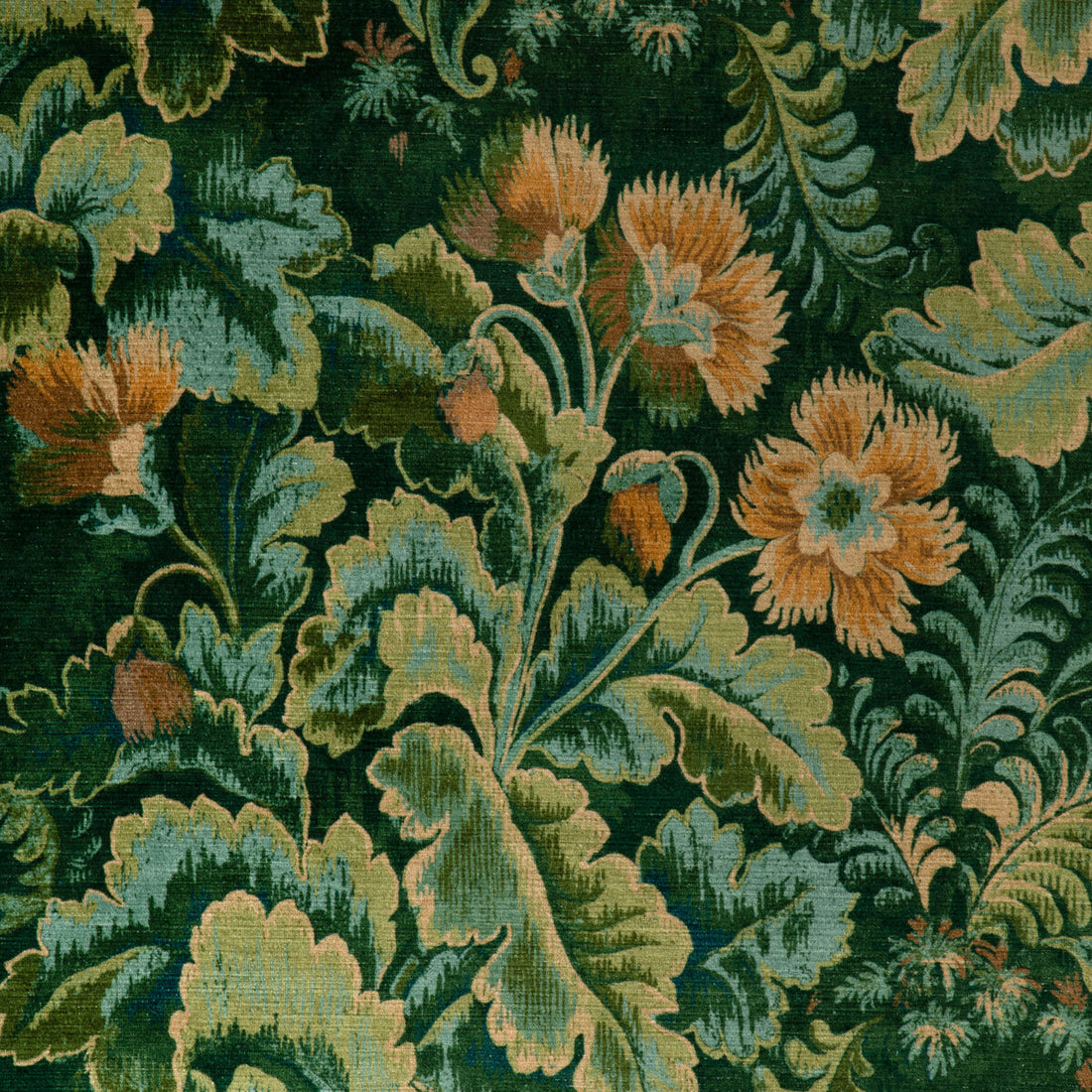 Barwick Velvet fabric in cypress color - pattern 2023112.33.0 - by Lee Jofa in the Barwick Velvets collection