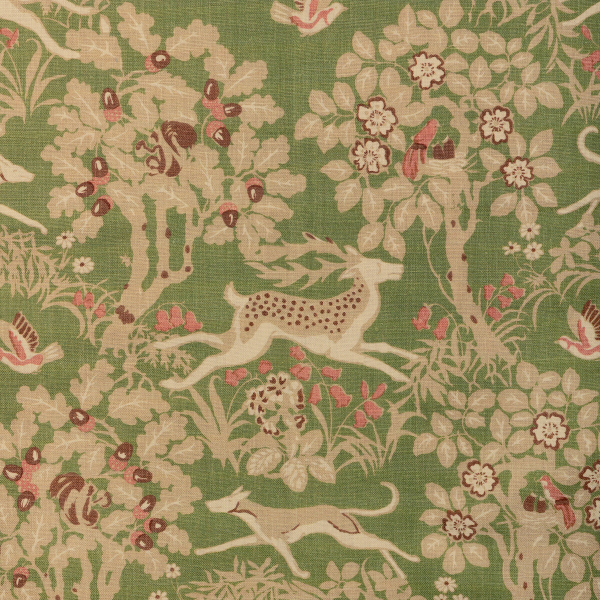 Mille Fleur Print fabric in juniper color - pattern number 2023122.317.0 - by Lee Jofa in the Whitley Hall collection