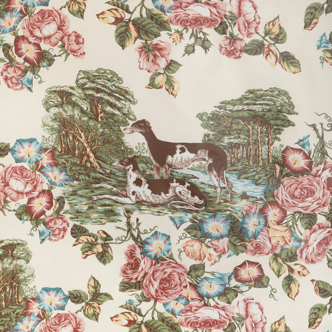 Whippets Cotton fabric in ivory color - pattern 2023125.1.0 - by Lee Jofa in the Lee Jofa 200 collection