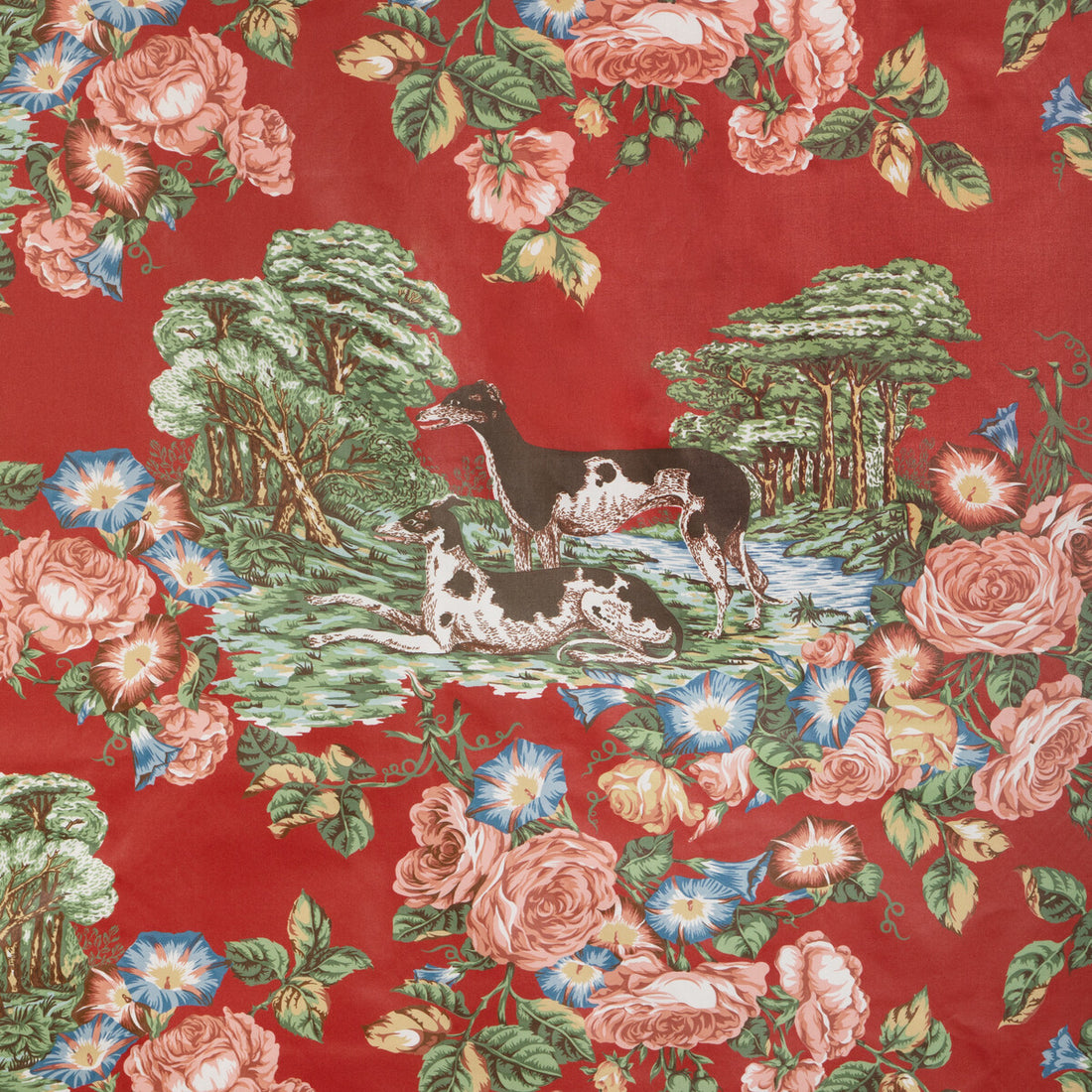 Whippets Cotton fabric in red color - pattern 2023125.19.0 - by Lee Jofa in the Lee Jofa 200 collection