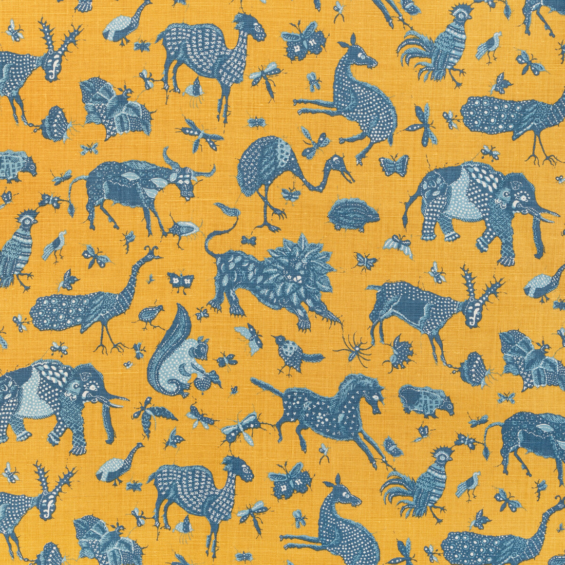 Java Jungle Linen fabric in maize color - pattern 2023127.450.0 - by Lee Jofa in the Lee Jofa 200 collection