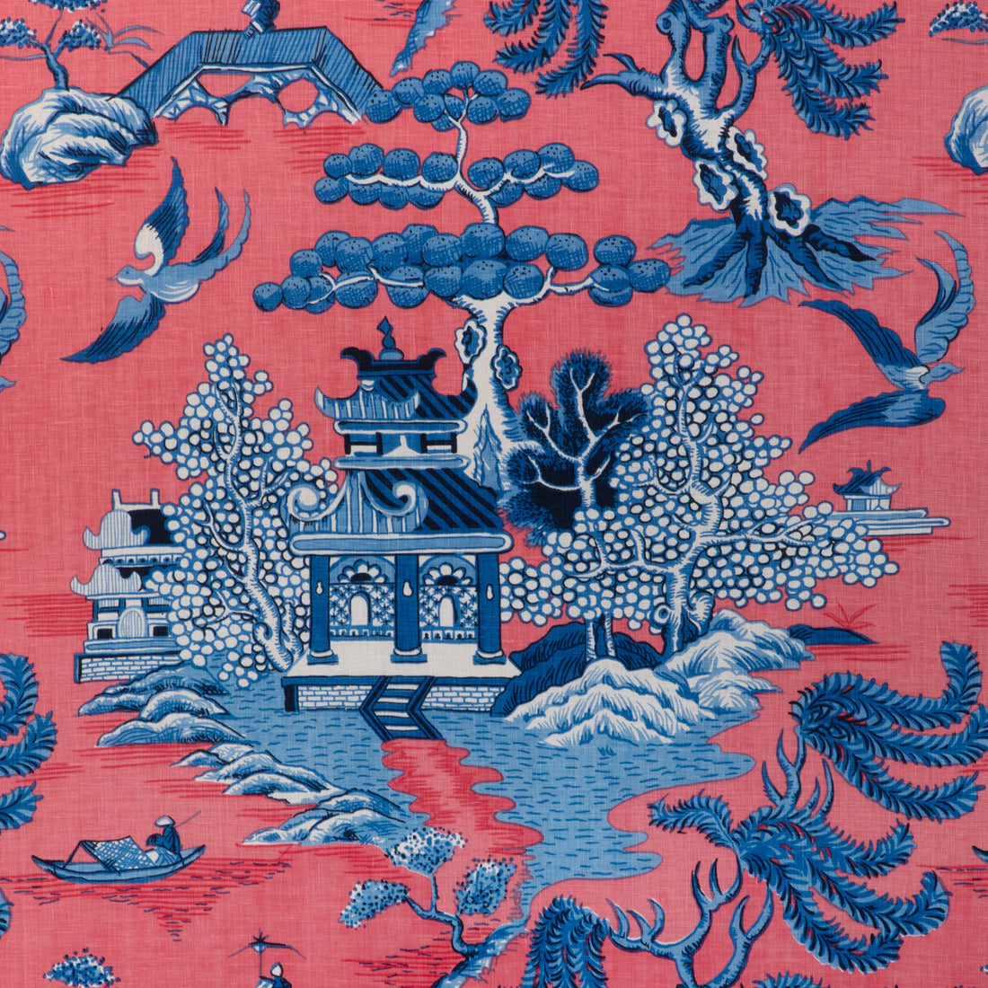 Willow Lake Print fabric in punch color - pattern 2023128.195.0 - by Lee Jofa in the Lee Jofa 200 collection