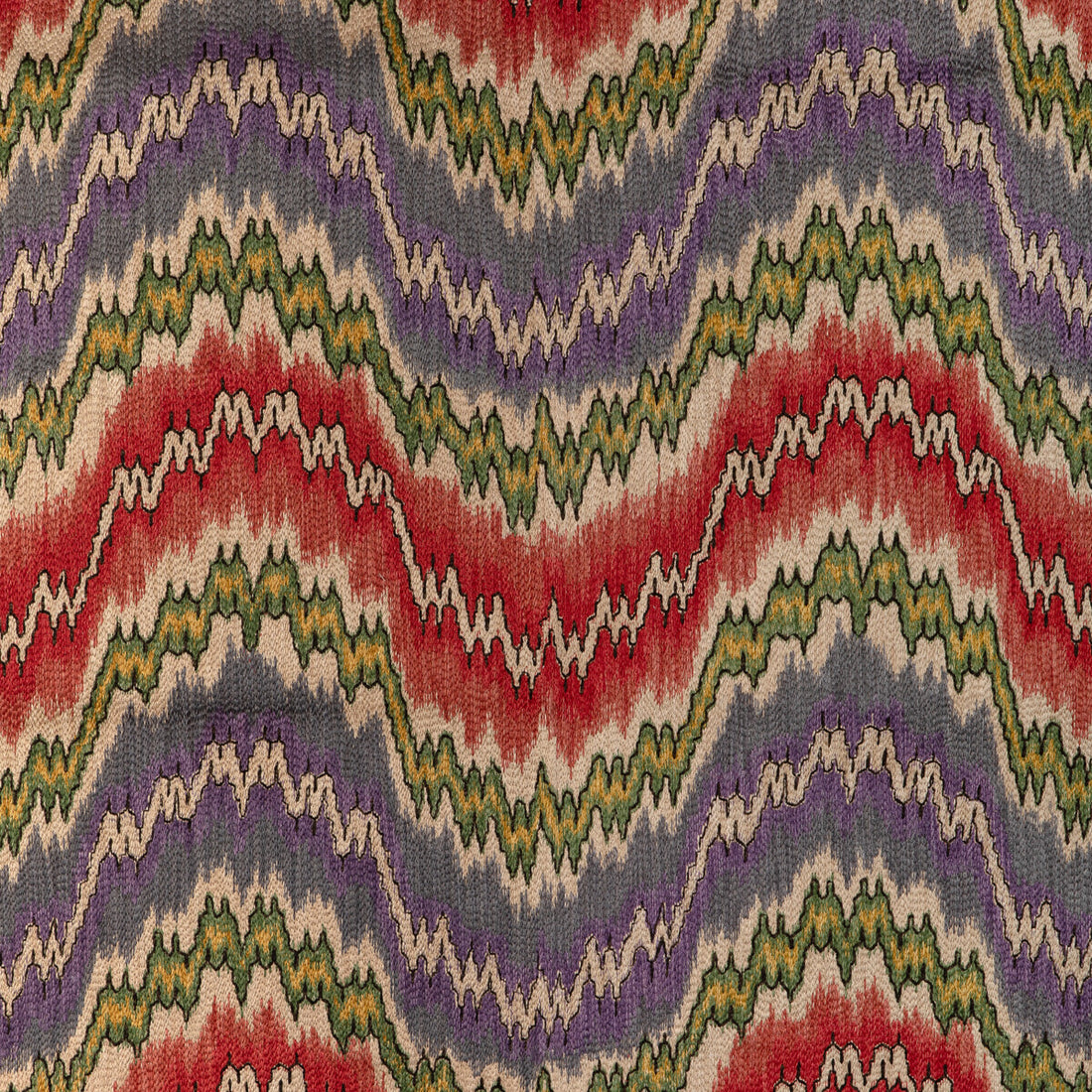 Flame Embroidery fabric in multi color - pattern 2023131.319.0 - by Lee Jofa in the Lee Jofa 200 collection