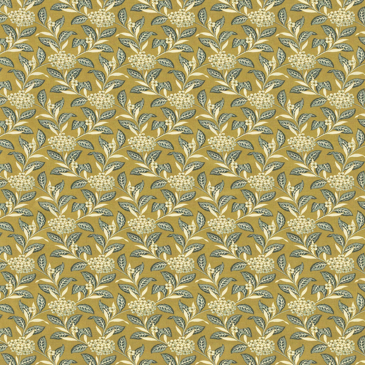 Ortensia fabric in teal on olive color - pattern 2023133.353.0 - by Lee Jofa in the Paolo Moschino Garden II collection