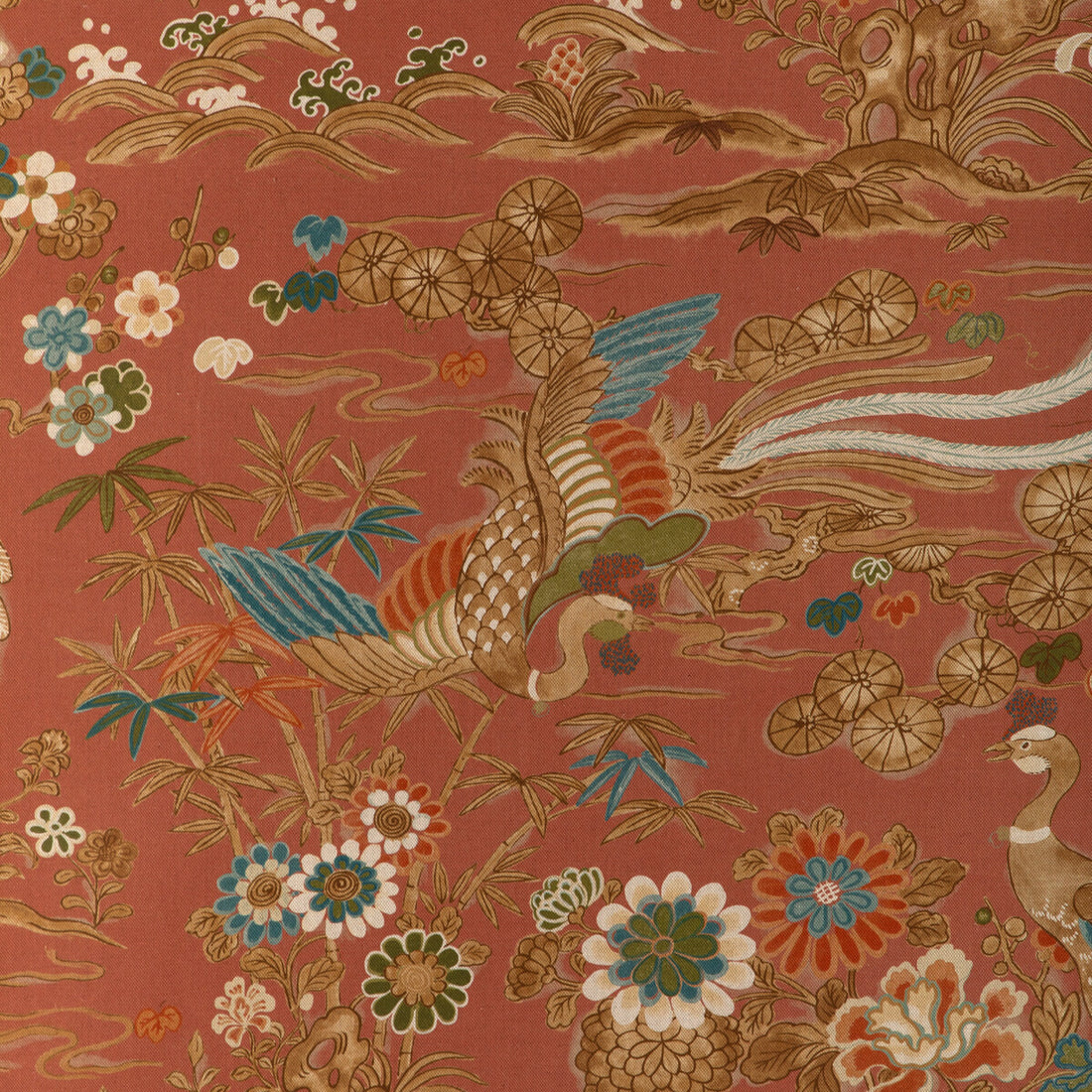 Sakura Print fabric in clay color - pattern 2023139.24.0 - by Lee Jofa in the Garden Walk collection