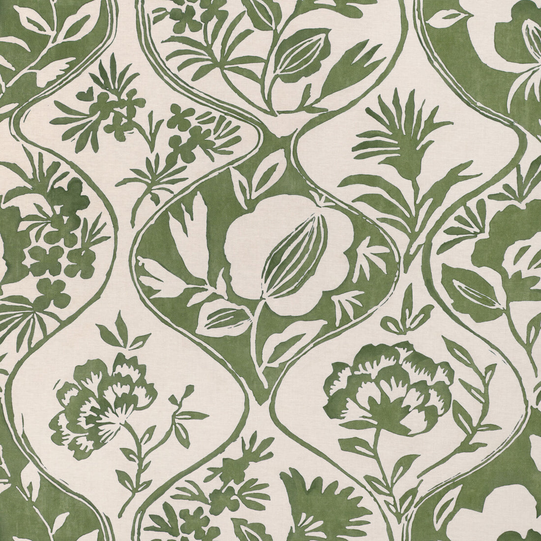 Calathea Print fabric in leaf color - pattern 2023141.30.0 - by Lee Jofa in the Garden Walk collection