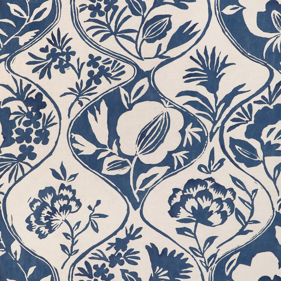 Calathea Print fabric in indigo color - pattern 2023141.50.0 - by Lee Jofa in the Garden Walk collection