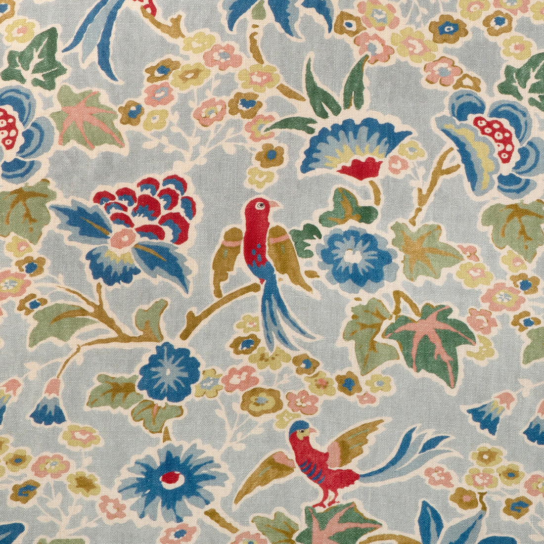 Posy Print fabric in blue/multi color - pattern 2023142.519.0 - by Lee Jofa in the Garden Walk collection