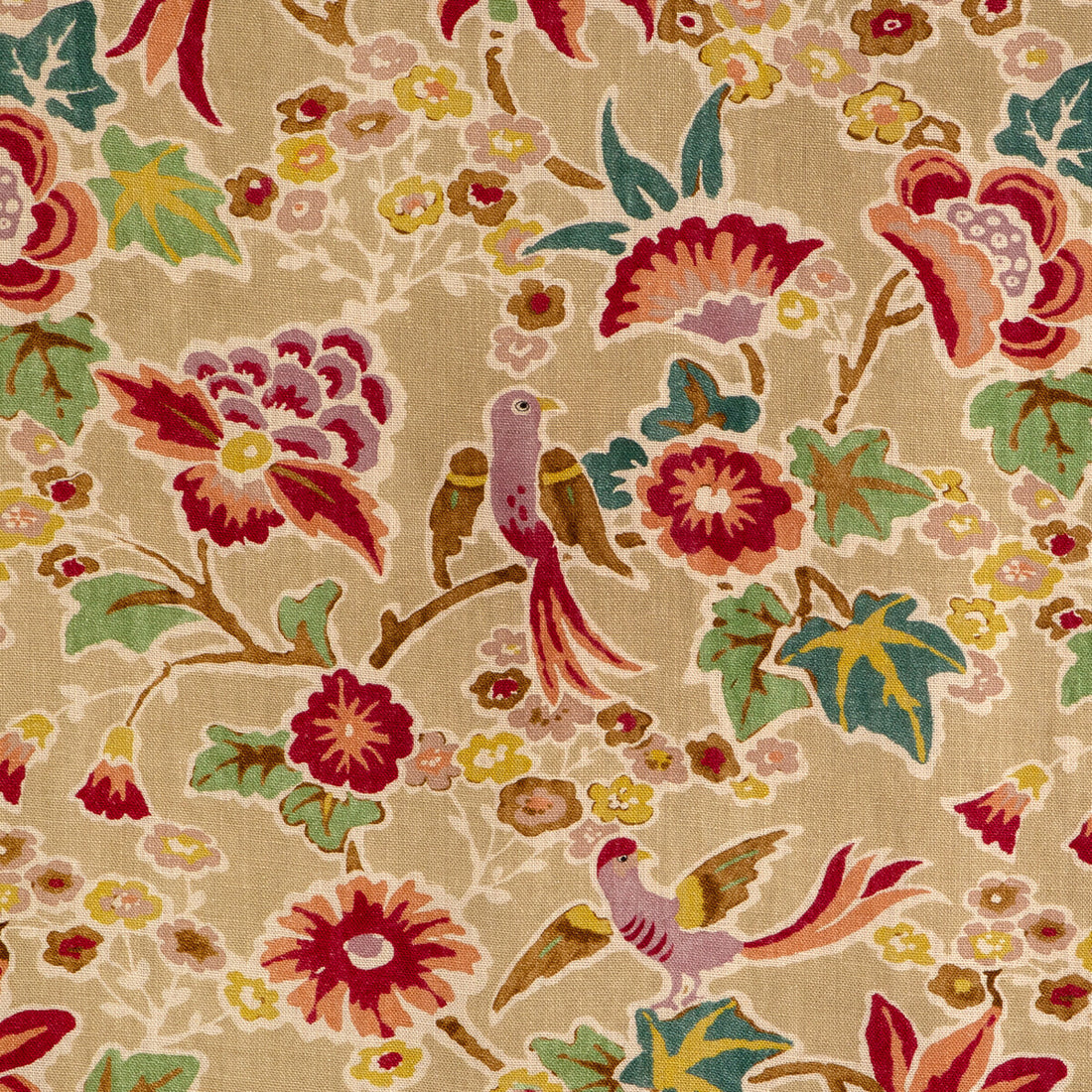Posy Print fabric in berry/leaf color - pattern 2023142.73.0 - by Lee Jofa in the Garden Walk collection