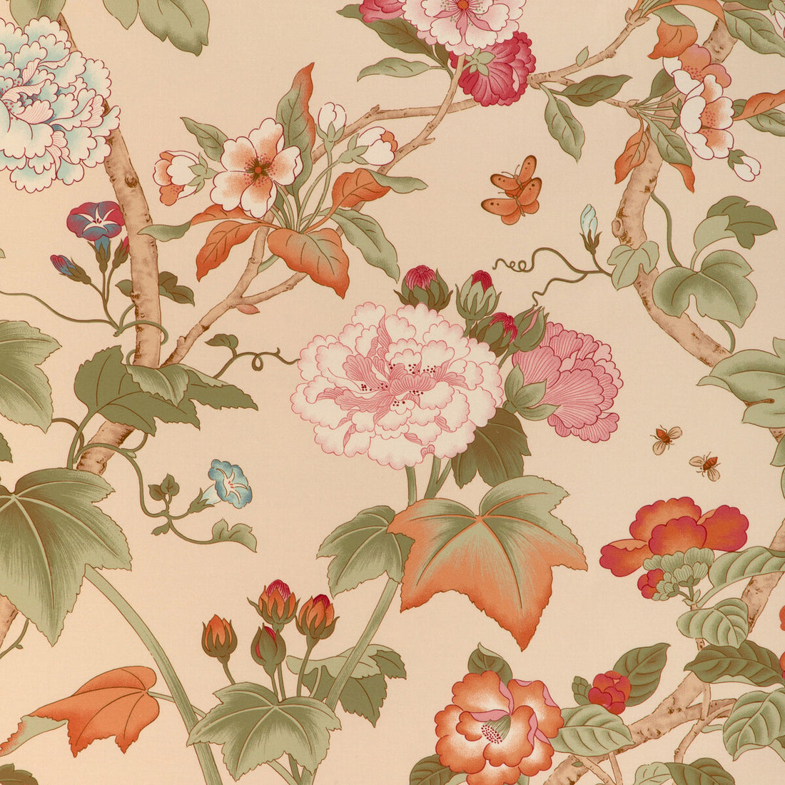 Gardenia Print fabric in spring color - pattern 2023143.73.0 - by Lee Jofa in the Garden Walk collection