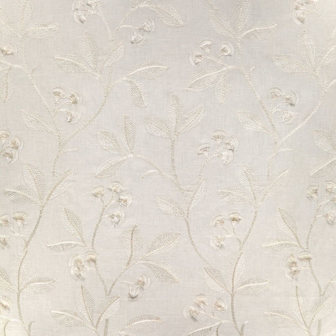 Iris Embroidery fabric in ivory color - pattern 2023144.1.0 - by Lee Jofa in the Garden Walk collection