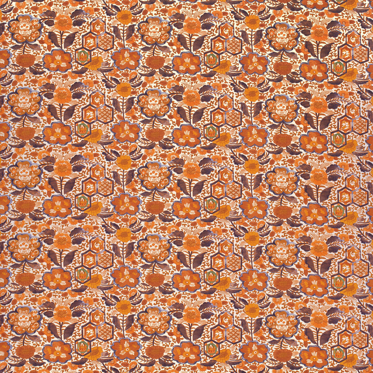 Imari I fabric in orange color - pattern 2024106.12.0 - by Lee Jofa in the Paolo Moschino 2024 collection