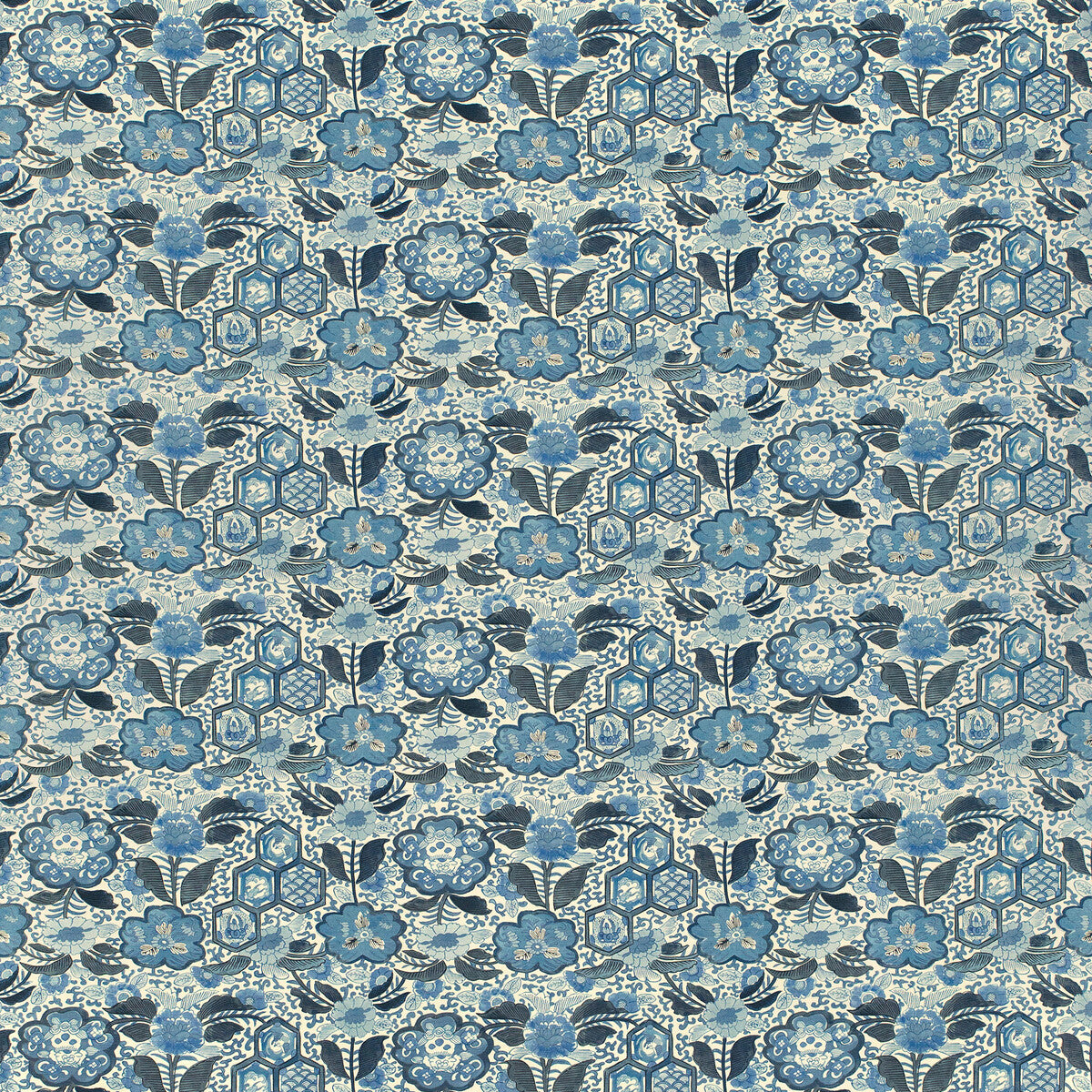 Imari I fabric in blue color - pattern 2024106.51.0 - by Lee Jofa in the Paolo Moschino 2024 collection