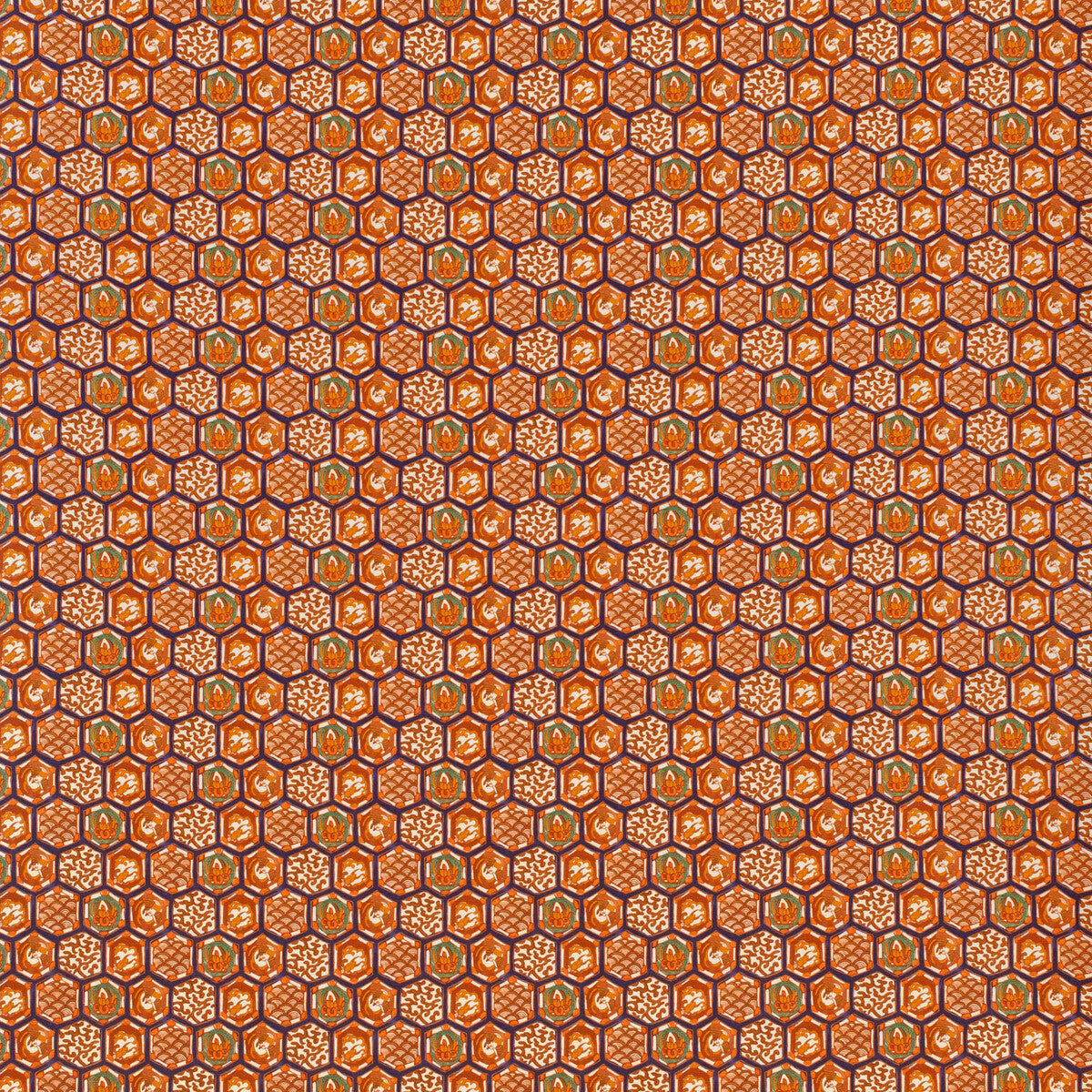 Imari II fabric in orange color - pattern 2024107.12.0 - by Lee Jofa in the Paolo Moschino 2024 collection