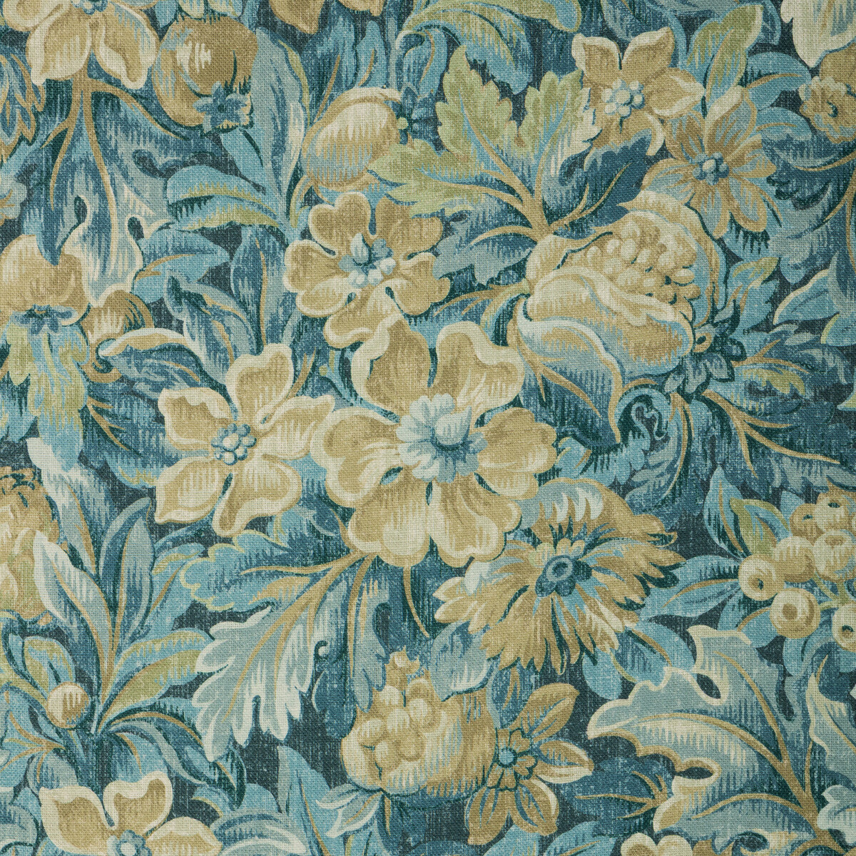 Harper Print fabric in indigo color - pattern number 2025130.530.0 - by Lee Jofa in the Whitley Hall collection