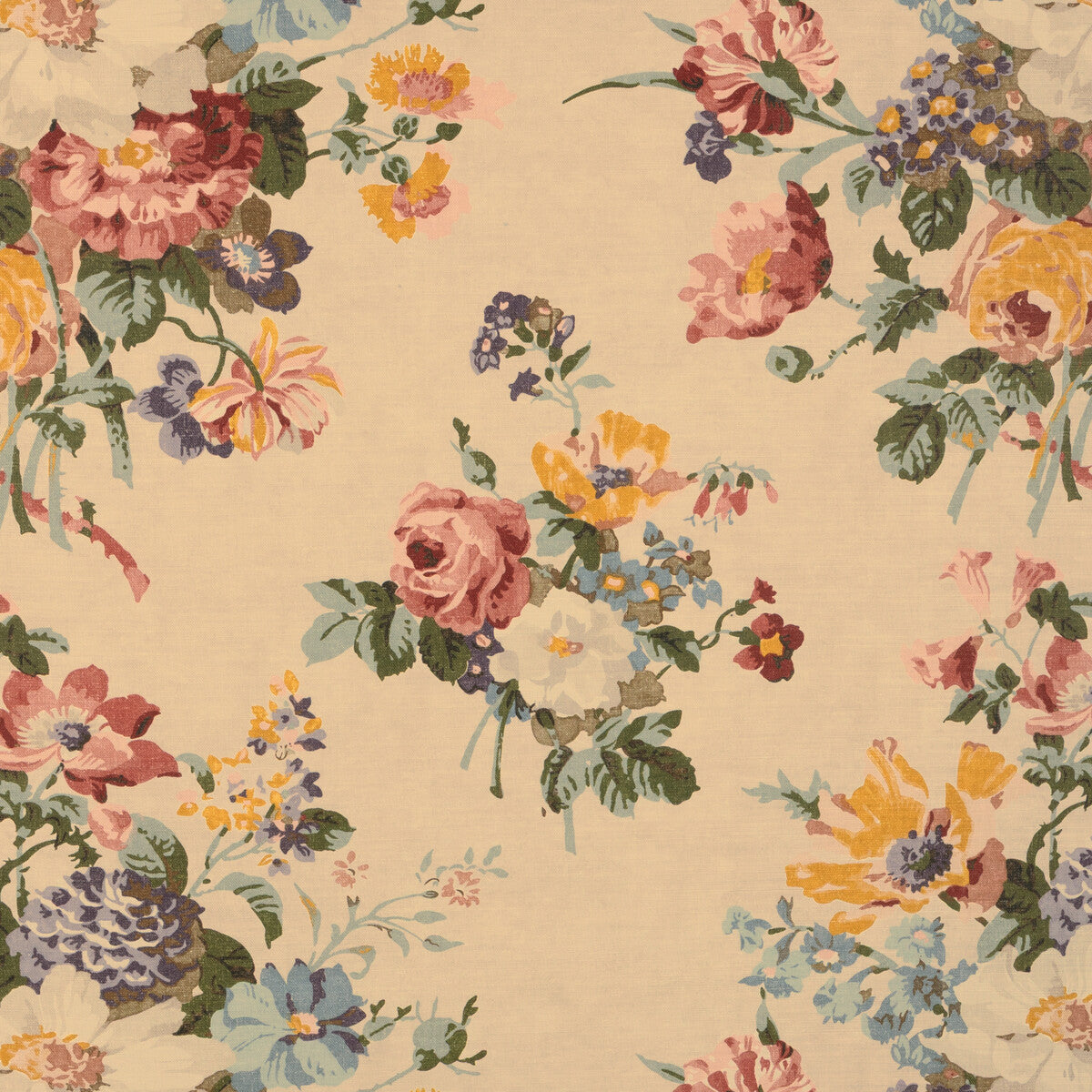 Hathaway Print fabric in antique color - pattern number 2025131.1619.0 - by Lee Jofa in the Whitley Hall collection