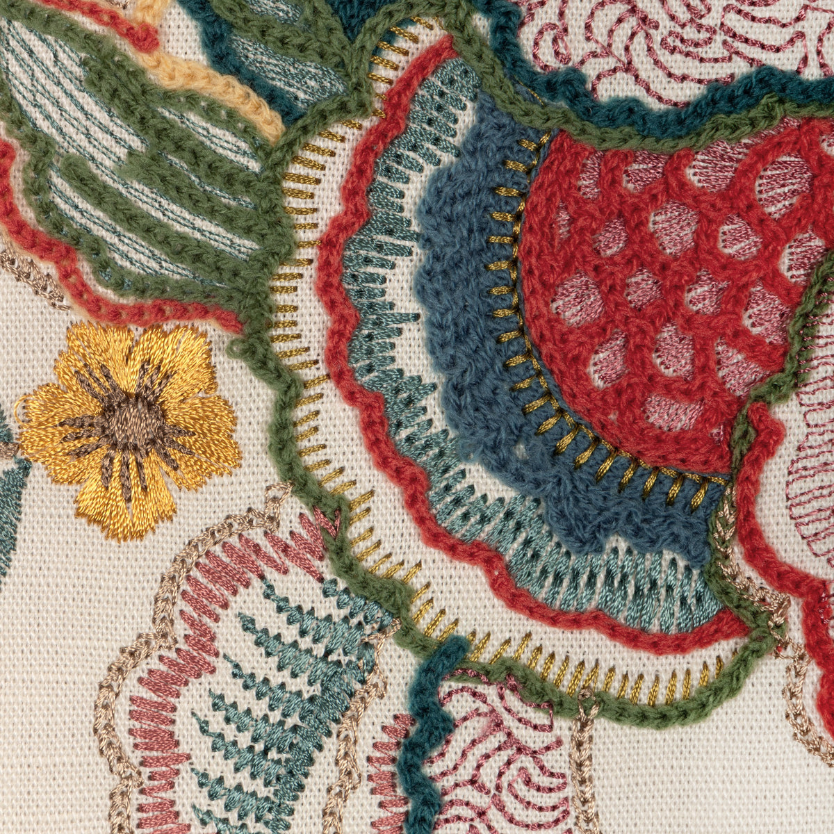 Windermere Emb fabric in Multi color - pattern number 2025137.319.0 - by Lee Jofa in the Mayfair Embroideries collection