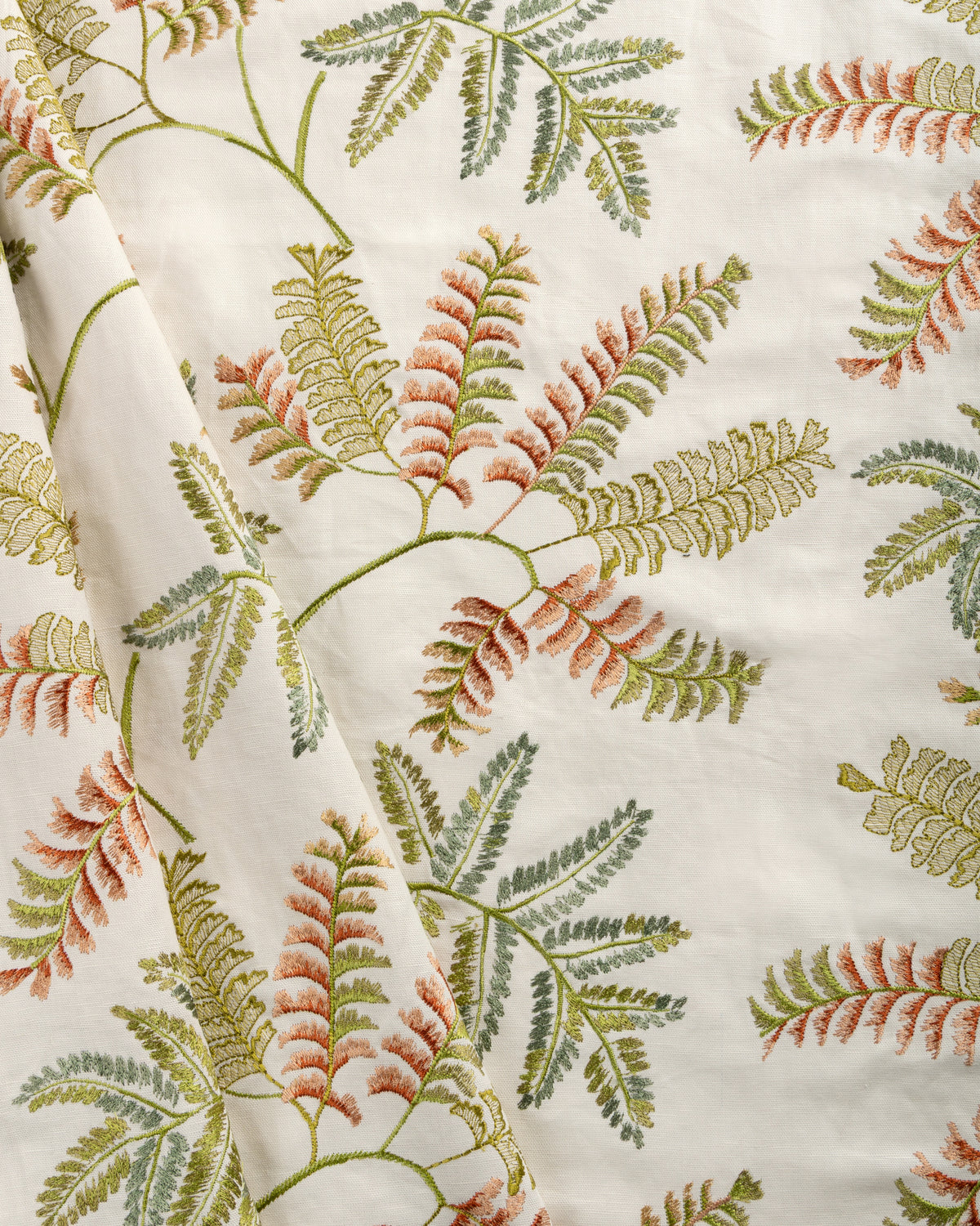 Royal Fern Emb fabric in Autumn color - pattern number 2025138.324.0 - by Lee Jofa in the Mayfair Embroideries collection