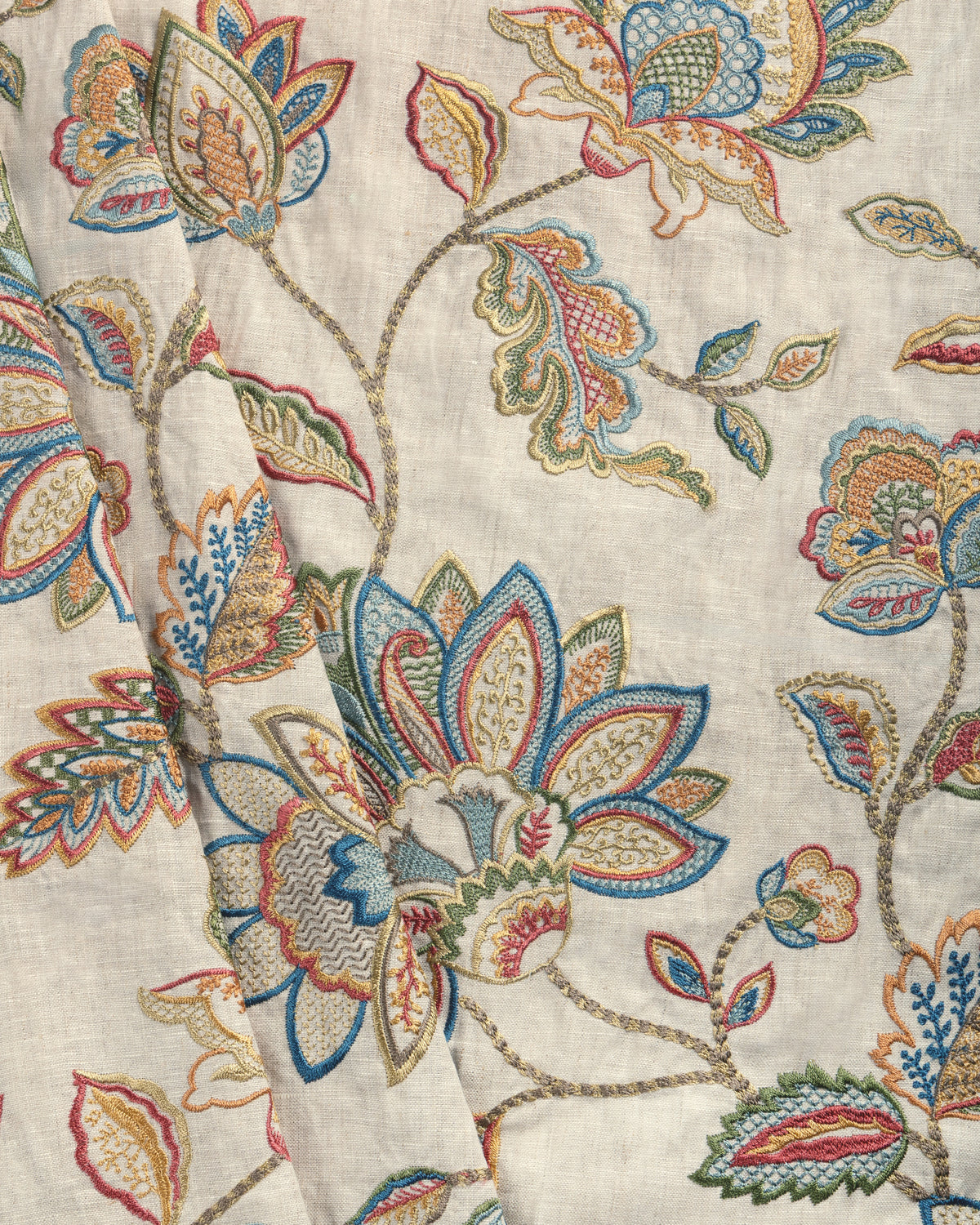 Mayfair Emb fabric in Multi color - pattern number 2025142.195.0 - by Lee Jofa in the Mayfair Embroideries collection