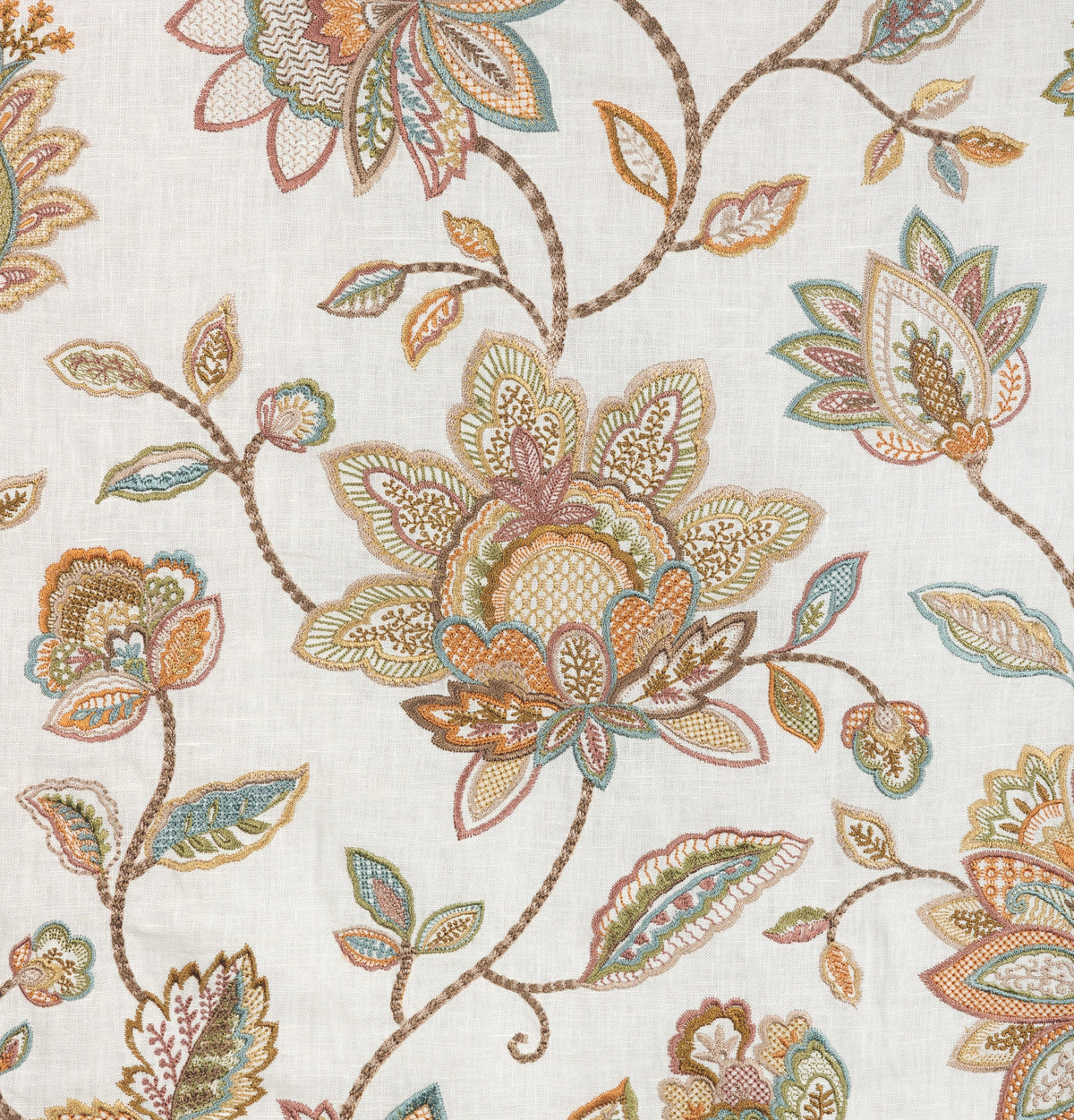 Mayfair Emb fabric in Terracotta color - pattern number 2025142.716.0 - by Lee Jofa in the Mayfair Embroideries collection